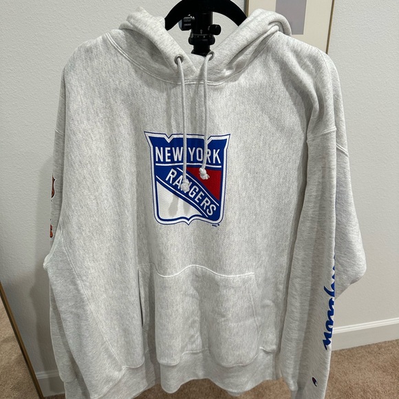 Champion Gray New York Rangers Hoodie - Picture 1 of 4